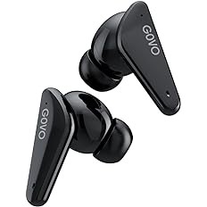 GOVO GOBUDS 600 True Wireless in Ear Earbuds with Mic, ENC, 40H Playtime, Fast Charge, Gaming Mode, Bluetooth V5.2, IPX5, Type C, Super Bass & Touch (Platinum Black)