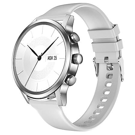Fire-Boltt Infinity 1.6" Round Display Smart Watch, 400 * 400 Pixel High Resolution, Bluetooth Calling with Voice Assistance, 300 Sports Modes & Internal Storage of 4GB to Store 300+ Songs (Silver)