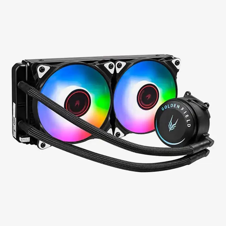 Golden Field SF-240G Liquid Cooler (Dual 12CM 7 Color RGB FAN | For Intel & AMD System)