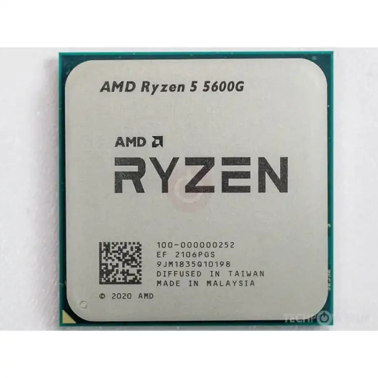 AMD Ryzen 5 5600G Tray (3.6~4.4GHz, 6-Cores 12-Threads, 16MB Cache) Desktop Processor with Radeon Graphics