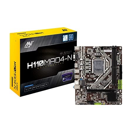 Ant Esports H110MAD4-N mATX Gaming Motherboard LGA1151 Support Intel 6th and 7th Generation i3/i5/i7 DDR4, M.2 NVMe, USB 3.0 Ports, HDMI Port, HD 6 Channel Audio