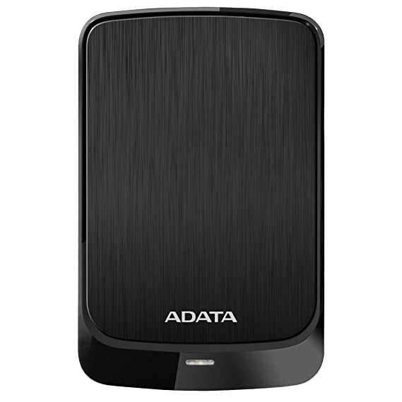 ADATA HV320 2TB 3.5 inch SATA III Slim External Hard Drive/HDD - Black, for Windows, Mac, Linux, Play Station 5 and Xbox Series X with Shock Sensor and AES 256 Encryption - AHV320-2TU31-CBK