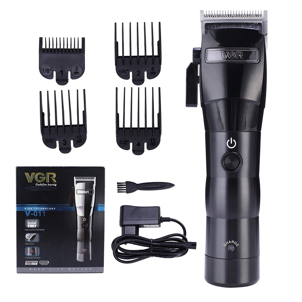 VGR 011 Hair Clipper Professional Personal Care Barber Electric Trimmer For Men Carbon Steel Head Low Noise with Guide Combs