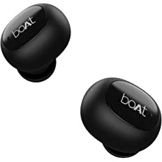 boAt Airdopes 121v2 in-Ear True Wireless Earbuds with Upto 14 Hours Playback, 8MM Drivers, Battery Indicators, Lightweight Earbuds & Multifunction Controls (Active Black, with Mic)