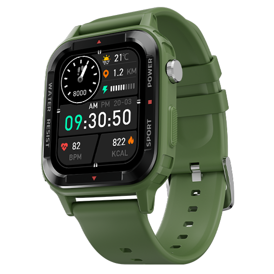 Fireboltt Tank Smartwatch 2023 Edition Green Color