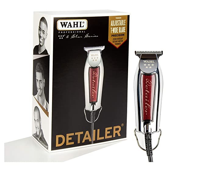 Wahl 5-Star Professional Series 8081 Detailer (5-Inch) (Maroon) Corded Electric, Chrome plated