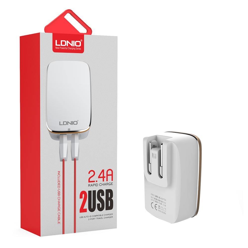 LDNIO A2204 2 USB Ports Home Charge Adapter