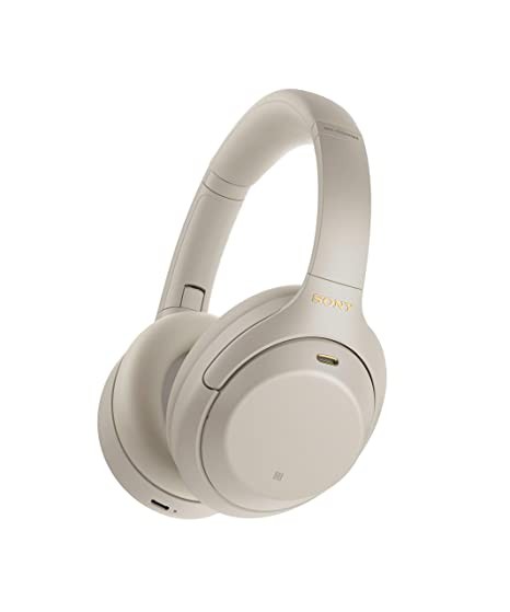 Sony WH-1000XM4 Wireless Premium Noise Cancelling Bluetooth Over Ear Headphones with Mic for Phone Calls, Silver