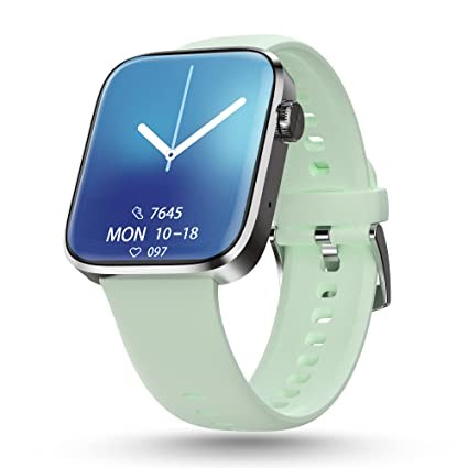 Pebble Newly Launched Cosmos Prime Bluetooth Calling Smart Watch,Largest 1.91" Bezel-Less Edge-to-Edge Display,600 Nits Brightness, Sleek Metallic Body, Wireless Charging, Health Suite (Mint Green),24