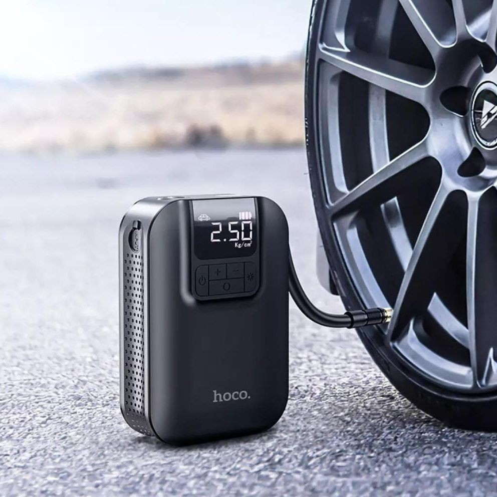 HOCO S53 Portable Smart Air Pump Mini Electric Digital Display Car Air Pump For Car
