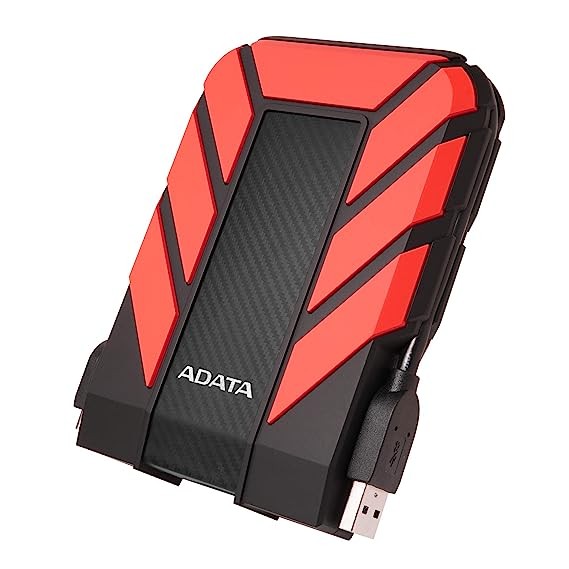 ADATA HD710 Pro 1TB 3.5 inch/8.89 cm SATA III External Hard Drive/HDD with IP65 Rating Red, for Windows with Waterproof and Shockproof Technology - AHD710P-1TU31-CRD