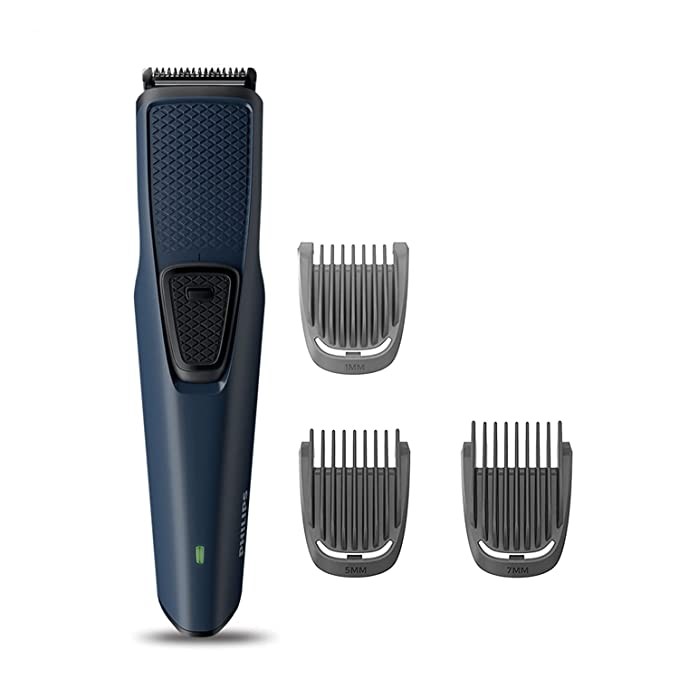 Philips BT1232/15 Skin-Friendly Beard Trimmer - DuraPower Technology, Cordless Rechargeable with USB Charging, Charging Indicator, Travel Lock, No Oil Needed