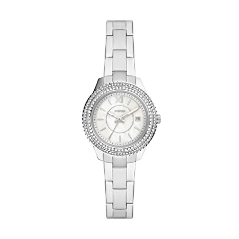Fossil Stella Analog Mother of Pearl Dial Women's Stainless steel Watch-ES5137, Water Resistant
