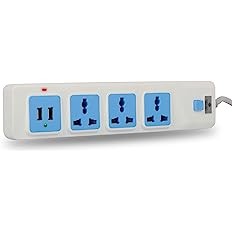ZEBRONICS Zeb- PS3320U 2500 Watt Power Extension Socket That Comes with Three Universal Power sockets and Also Includes 2 USB Ports