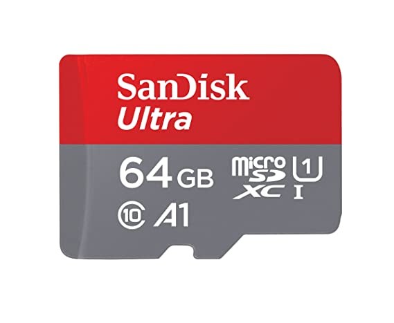 SanDisk Ultra® microSDXC UHS-I Card, 64GB, 140MB/s R, 10 Y Warranty, for Smartphones