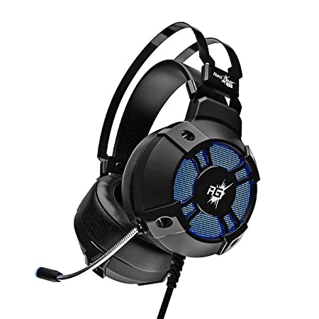 Redgear Cosmo 7,1 Usb Gaming Wired Over Ear Headphones With Mic With Virtual Surround Sound,50Mm Driver, RGB LED light effect on ear-ups  & Remote Control(Black), Noise Cancellation