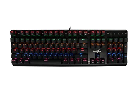 Redgear Mk881 Invador Professional Mechanical Wired Gaming Keyboard With Kailh Blue Switches, Power consumption: - 40mA - 120mA,  Lightning Effect And Windows Key Lock (Black),49.7 x 5.2 x 18.5 Centim