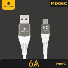 My Power 6A fast charging Cable md06c, Type C Cable