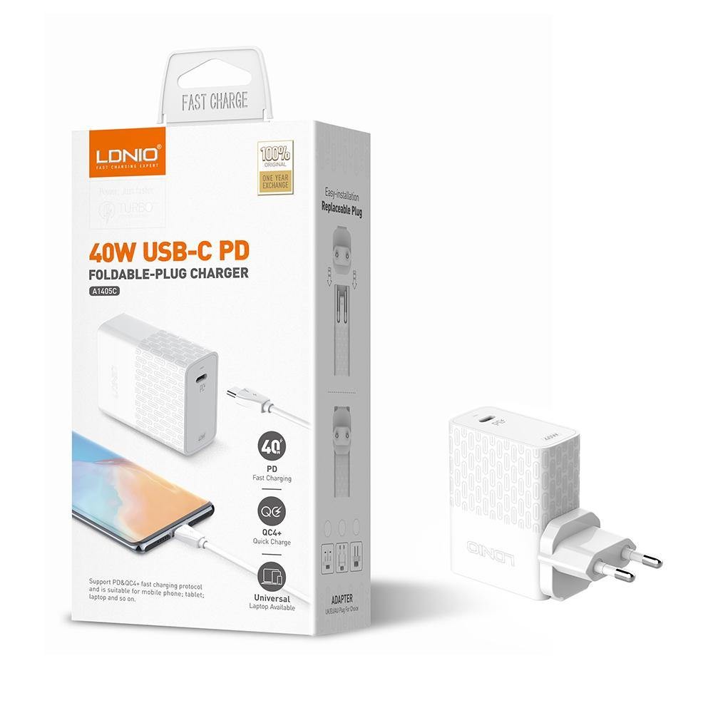LDNIO A1405C 40W PD (USB-C) Home Charge Adapter