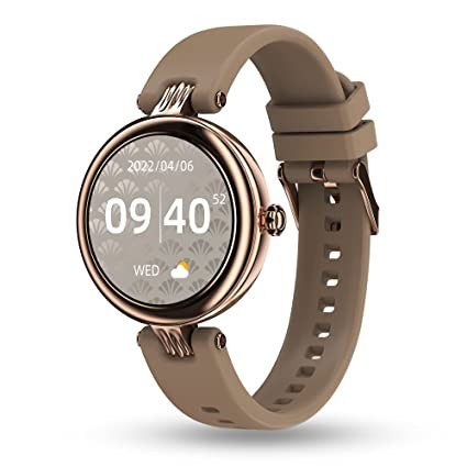 Pebble Venus Smartwatch for Female with Advance Bluetooth Calling, Multiple Sports Mode, Female Health Suite, Multiple Watch Faces, SPO2 (Tan Gold) Water & Dust Resistance,Sports Mode