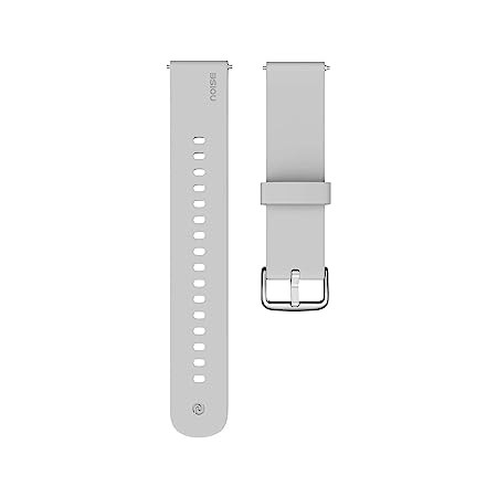 Noise 20mm Silicone Smart Watch Strap Compatible X-Fit 1, Evolve 2/Play, ColorFit Brio, Qube/Oxy/Plus, Icon Buzz Smartwatch Straps for Men & Women (Grey)