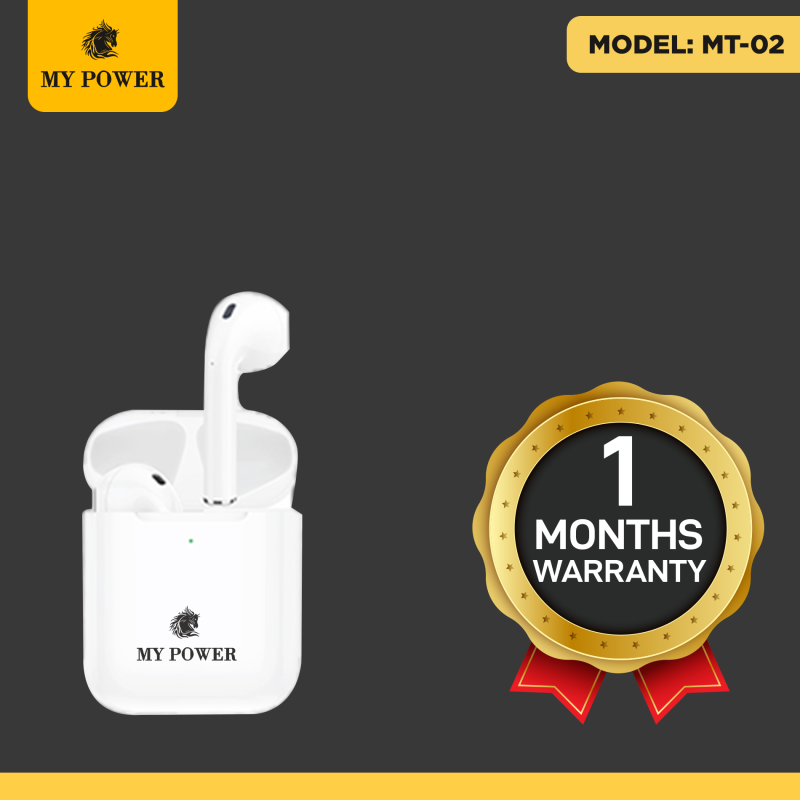 1 Month Warranty My Power Earbuds Mt02c Wireless Earpods