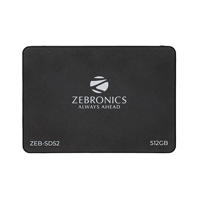 ZEBRONICS SD102 2.5" 1TB SSD, SATA III, 550MB/s Data Speed, Ultra Low Power, Silent Operation, S.M.A.R.T. Technology and Thermal Management