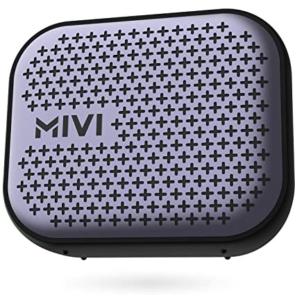 Mivi Roam 2 Bluetooth 5W Portable Speaker,24 Hours Playtime,Powerful Bass, Wireless Stereo Speaker with Studio Quality Sound,Waterproof, Bluetooth 5.0 and in-Built Mic with Voice Assistance-Black