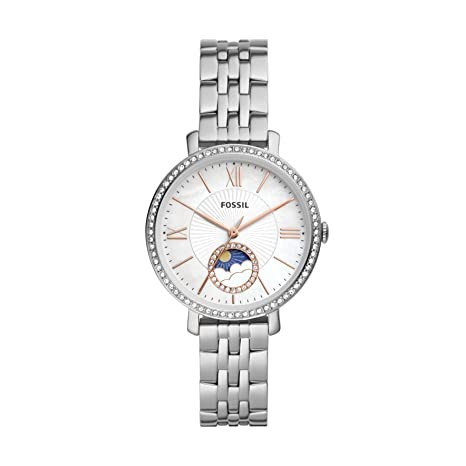 Fossil Jacqueline Analog Mother of Pearl Dial Women's Stainless Steel Watch-ES5164 with  Water Resistant & Chronograph feature
