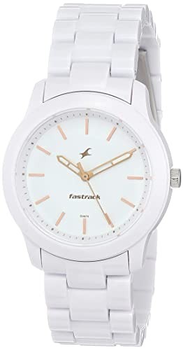 Fastrack Trendies Analog White Dial Women's Watch-NL68006PP02/NP68006PP02