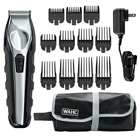 Wahl, Lithium Ion Total Beard Trimmer, Black and Silver, 	Portable, Rechargeable