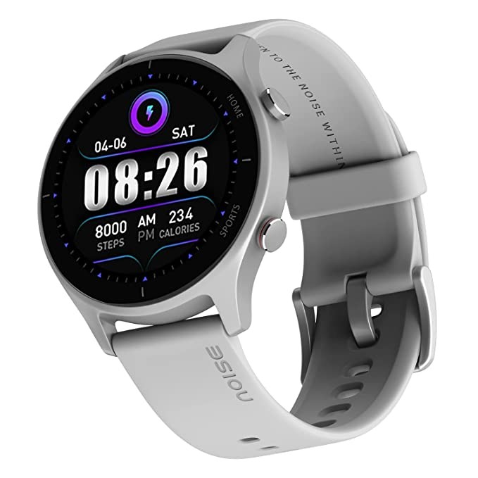 Noise Twist Round Dial Smart Watch with Bluetooth Calling, 1.38" TFT Display, Up-to 7 Days Battery, 100+ Watch Faces, IP68, Heart Rate Monitor, Sleep Tracking (Silver Grey)