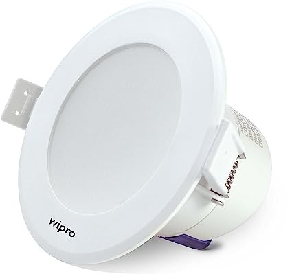 wipro D541565 Garnet 15-Watt Wave Downlight (Cool Day Light, White, Round)