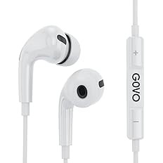 GOBASS 444 in Ear Wired Earphones with HD Mic for Calls, 10mm Dynamic Driver, Noise Cancellation (White)